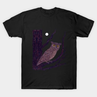 The Watchful Night - Owl design T-Shirt